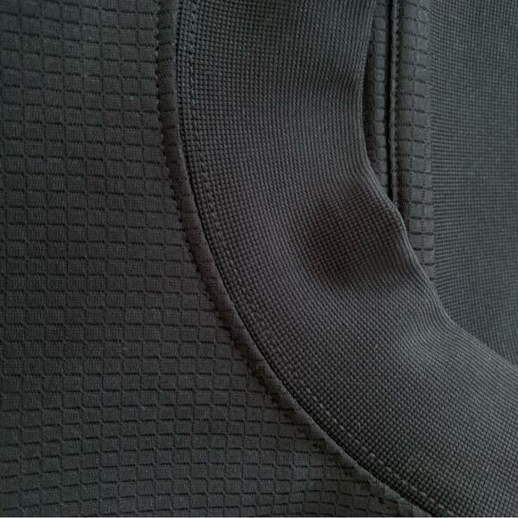 Wedge Golf Mock Neck Short Sleeve Black Performance Tee Black Sz L - Picture 7 of 8